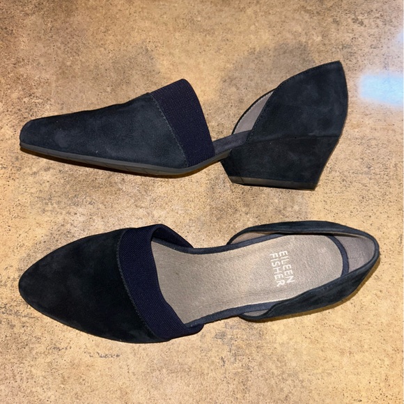 Eileen Fisher Shoes - Eileen Fisher Hilly Suede Low Heel Shoes - Blue